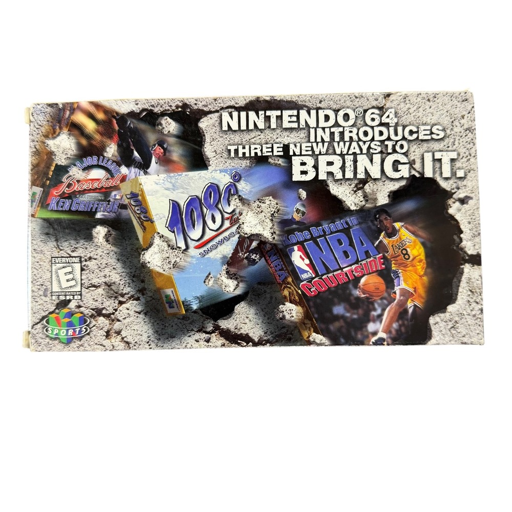 Vintage 1998 Nintendo 64 Promo VHS 1080 Snowboarding NBA Courtside